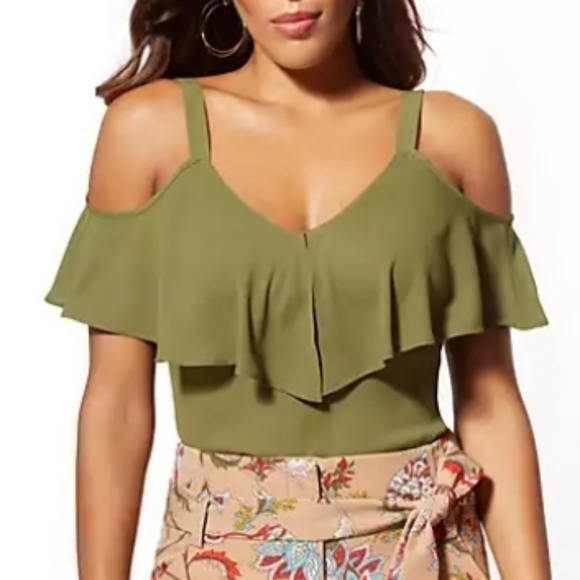New York & Company Tops - NYC Cold Shoulder Top New York & Company Tops - NYC Cold Shoulder Top
